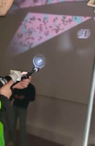 Premier test de projection avec le Bazuka Poética